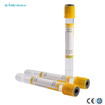 Tubo de cristal aditivo 16*100m m de la colección de la sangre del vacío del coágulo disponible SSGT del gel