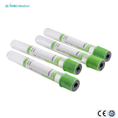 Tubos disponibles PSGT 13*100m m de la colección de la sangre del vacío del gel de la heparina del sodio/del litio