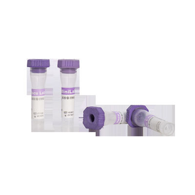 Casquillo de goma del EDTA K2 de la sangre de la colección de la lavanda capilar micro de los tubos