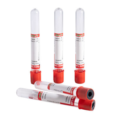 Recogida de sangre Tubos rojos lisos desechables