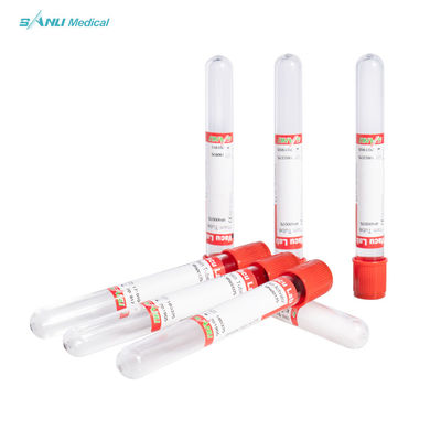 Recogida de sangre Tubos rojos lisos desechables