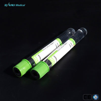 el tubo superior verde de la heparina del sodio 5ml para la sangre dibuja el material del ANIMAL DOMÉSTICO