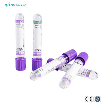 Tubo superior del EDTA de la sangre ISO9001 de la colección de la lavanda de cristal de los tubos 5ml