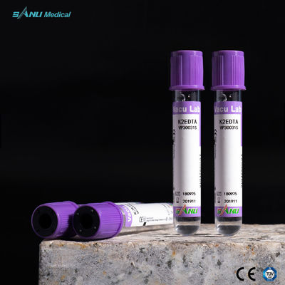 Tubo superior del EDTA de la sangre ISO9001 de la colección de la lavanda de cristal de los tubos 5ml