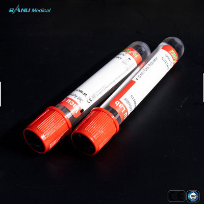 Los tubos de cristal superiores rojos de la colección de la sangre 3ml limpian el tubo del activador con la aspiradora del coágulo