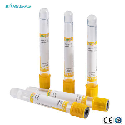 Colección disponible de la sangre del activador del coágulo del ANIMAL DOMÉSTICO con el gel 13x100m m
