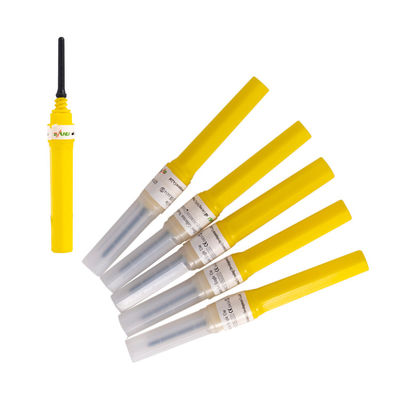El óxido de etileno amarillo disponible de las agujas 20G de la colección de la sangre esterilizó