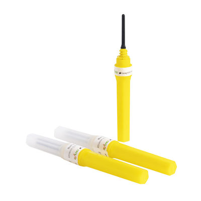 El óxido de etileno amarillo disponible de las agujas 20G de la colección de la sangre esterilizó