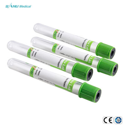 Tubo de cristal del verde de la heparina 2ml del litio para el drenaje de la sangre