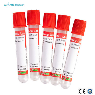 tubo del llano de la colección de la sangre del vacío de 13x100m m