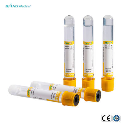 Tubos de cristal 8ml de la colección de la sangre de SSGT con el activador y el gel del coágulo