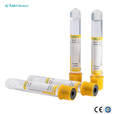 Tubos de cristal 8ml de la colección de la sangre de SSGT con el activador y el gel del coágulo