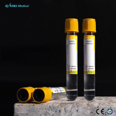 Tubos de cristal 8ml de la colección de la sangre de SSGT con el activador y el gel del coágulo