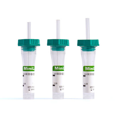 Tubos aditivos de la sangre de la sangre 0.5ml de la colección del EDTA capilar estéril de los tubos
