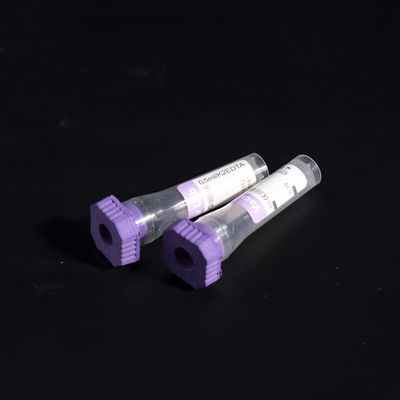 Casquillo de goma de la sangre del EDTA K2 de la colección de la lavanda capilar de los tubos ISO9001