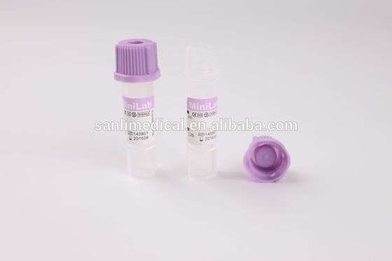 Lavanda aditiva de la sangre del CE de la colección del EDTA capilar de los tubos K2