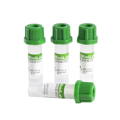 Tubo superior verde de la heparina del litio del tubo capilar 0.25ml de la sangre