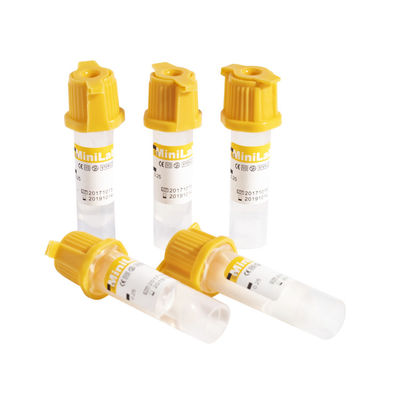 los tubos capilares de la colección de la sangre 0.5ml coagulan añadido del activador con el gel