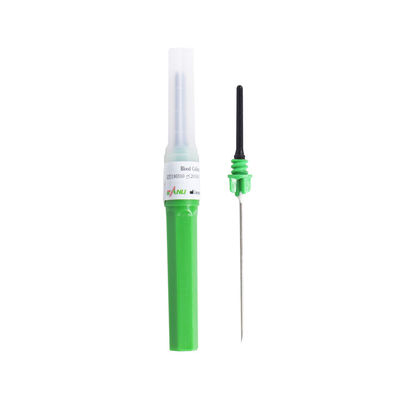 Aguja multi estéril 21g disponible de la colección de la sangre de la muestra color verde de 1 pulgada
