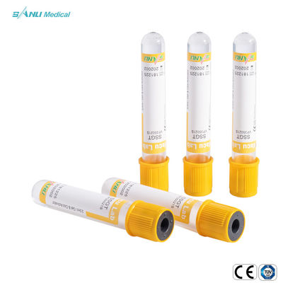 Tubo de cristal aditivo 5-9ml IVD 16x100m m de la colección de la sangre del vacío del coágulo SSGT del gel