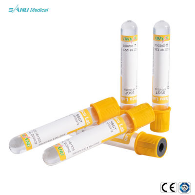 Tubo de cristal aditivo 5-9ml IVD 16x100m m de la colección de la sangre del vacío del coágulo SSGT del gel