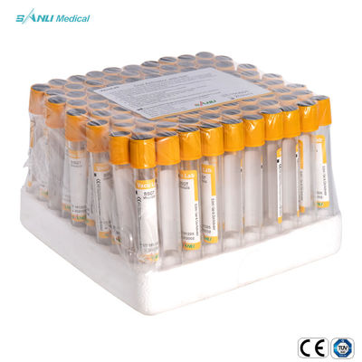 Tubo de cristal aditivo 5-9ml IVD 16x100m m de la colección de la sangre del vacío del coágulo SSGT del gel