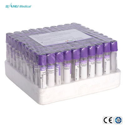 EDTA médico disponible k3/k2 de los tubos de vacío del análisis de sangre ISO9001 con el top de la lavanda