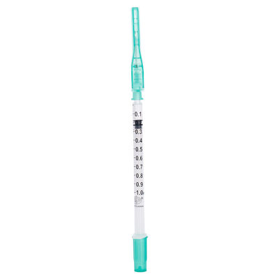Jeringuilla médica 3ml disponible 22G de la colección de la sangre arterial de la seguridad estéril